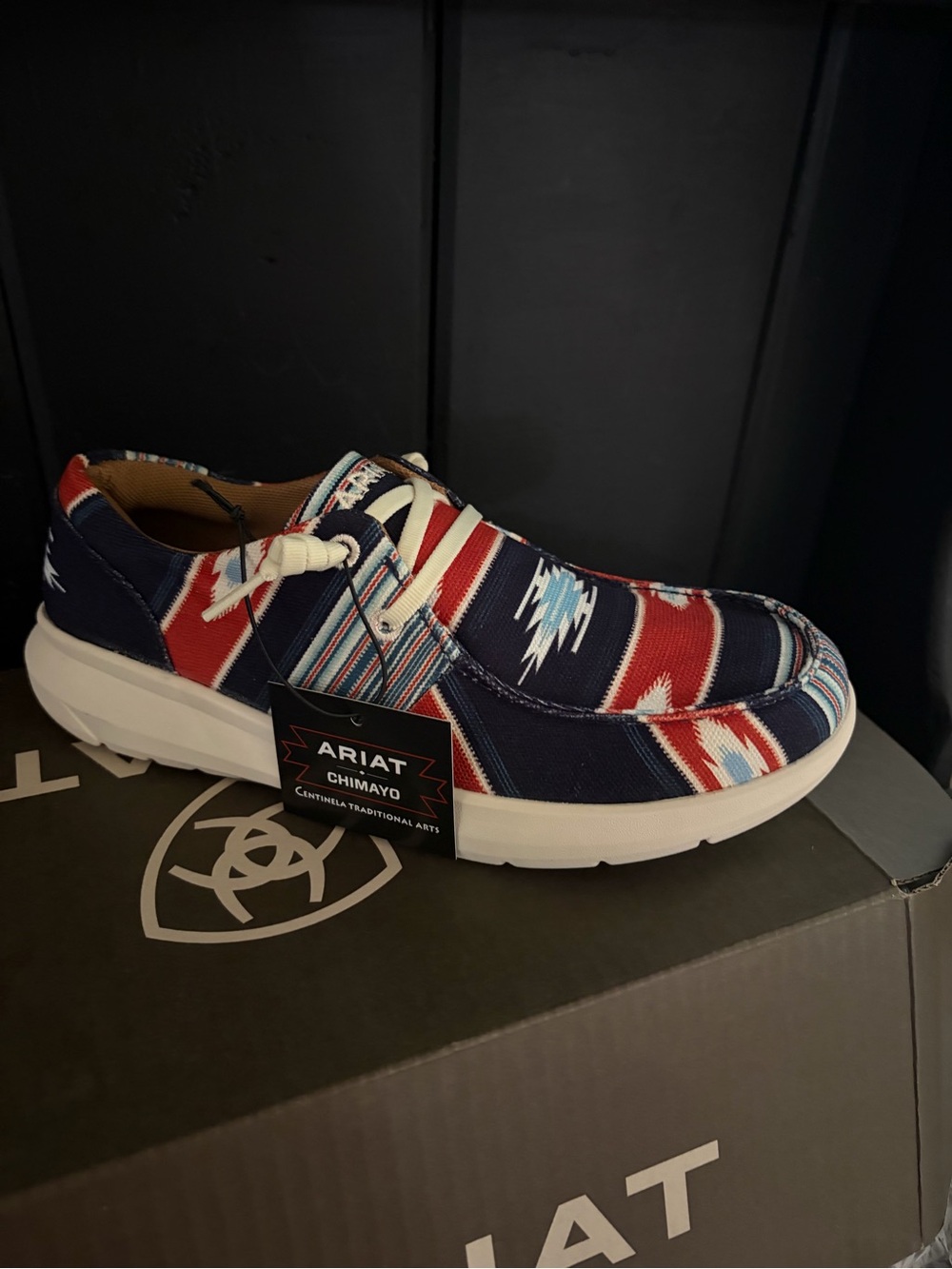 Ariat Chimayo Navy, Red & White Slip-On Women's Loafer